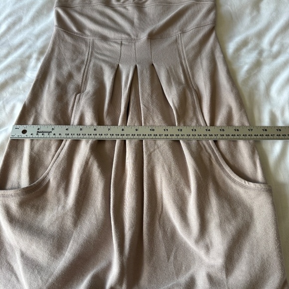 Moda International Strapless Tube-Top Knee Dress Beige Medium Pockets Festival - Picture 11 of 14